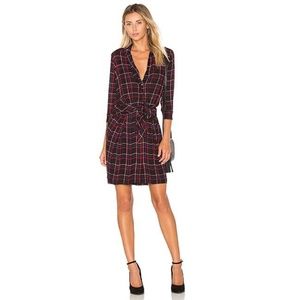 L'AGENCE Plaid Shirt Dress